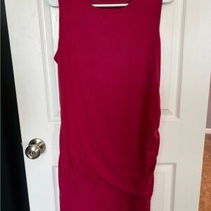 Sleeveless Raspberry Shift Dress